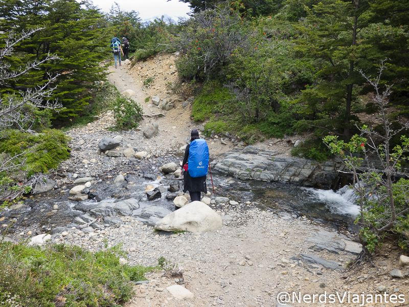 Riacho no caminho para Los Cuernos no parque Torres del Paine - Patagônia Chilena