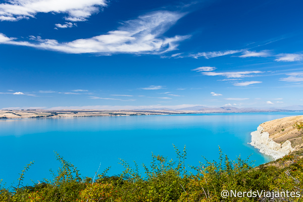 Azul inacreditável do Lake Pukaki - Nova Zelândia