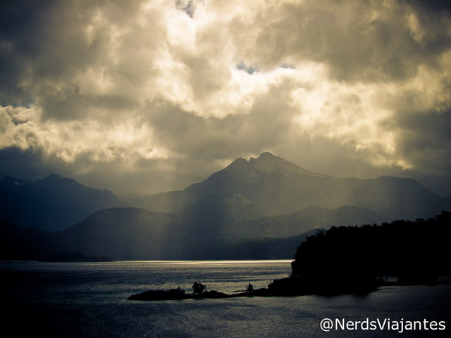 PÃ´r do sol no Lago Nahuel Huapi - Bariloche - Argentina