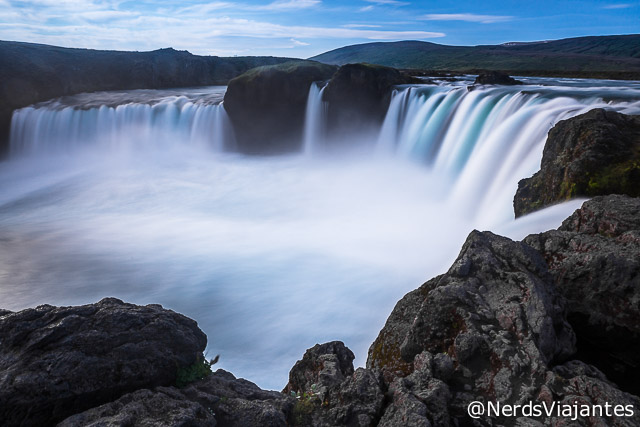 Cachoeira Godafoss, no norte da Islândia
