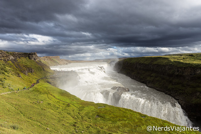 Cachoeira Gullfoss, no círculo de ouro na Islândia