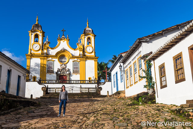 Igreja Matriz de Santo Antônio no final da Rua da Câmara em Tiradentes - Minas Gerais